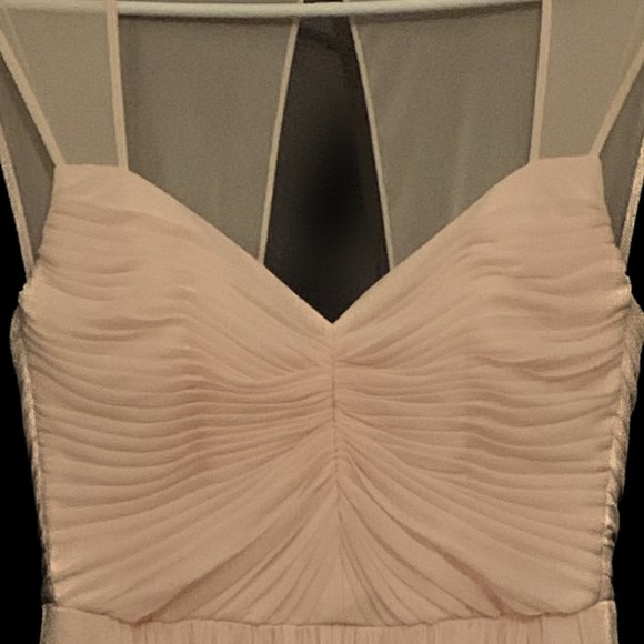 Alfred Sung D705 Chiffon Knit Bridesmaid Dress, Blush Pink, Size 4 - Picture 7 of 9